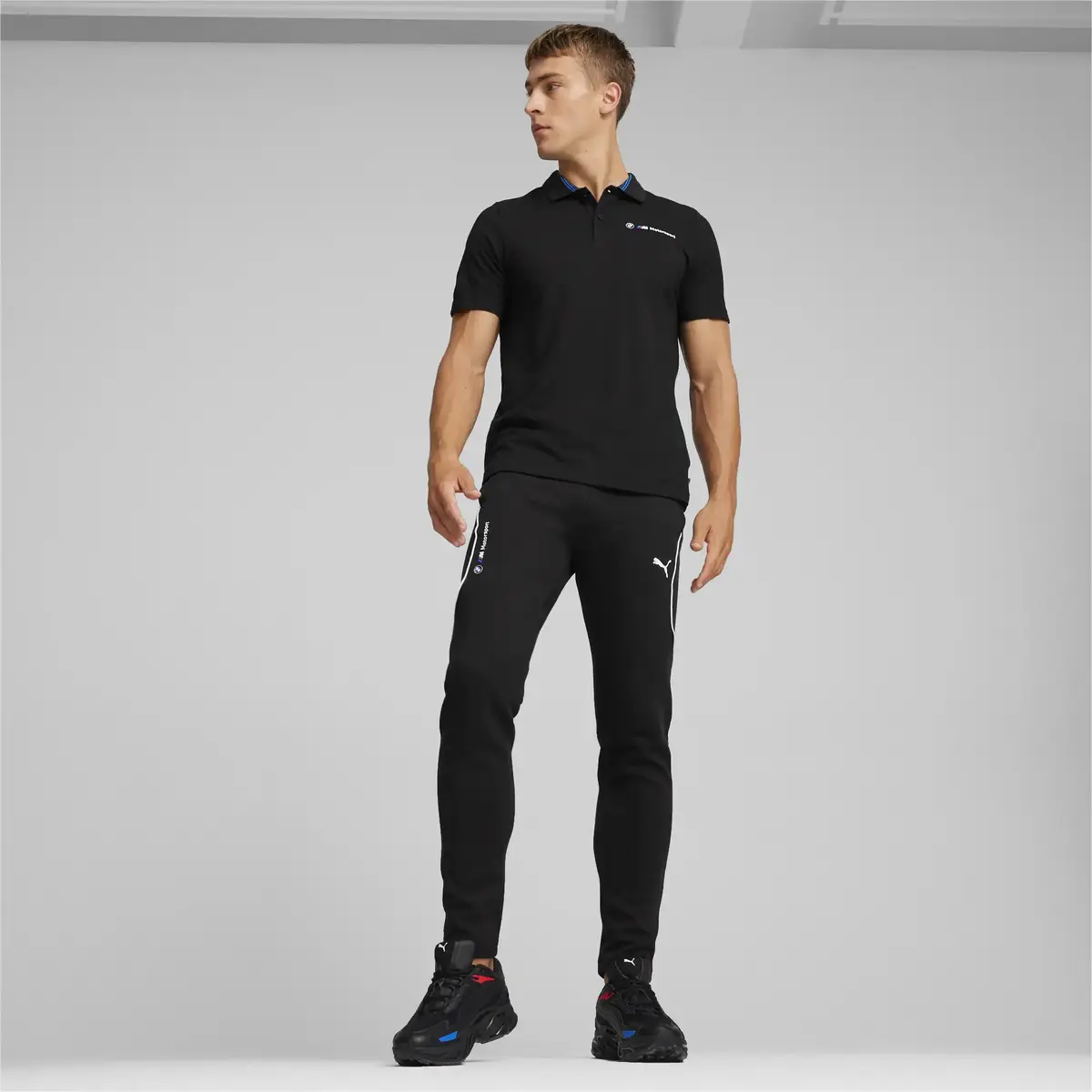 Puma BMW MMS Jacquard Polo Siyah Erkek Polo T-Shirt