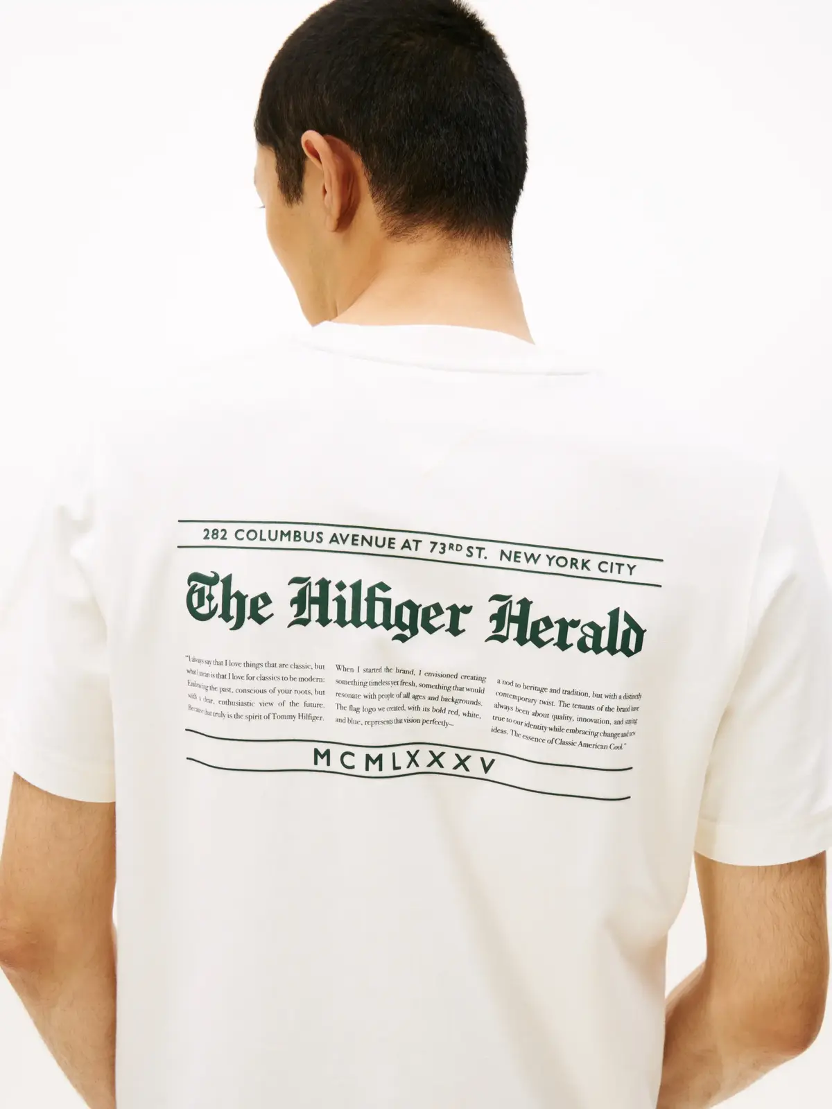 Tommy Hilfiger HILFIGER HERALD BACK, Z00 Krem Erkek T-Shirt & Polo