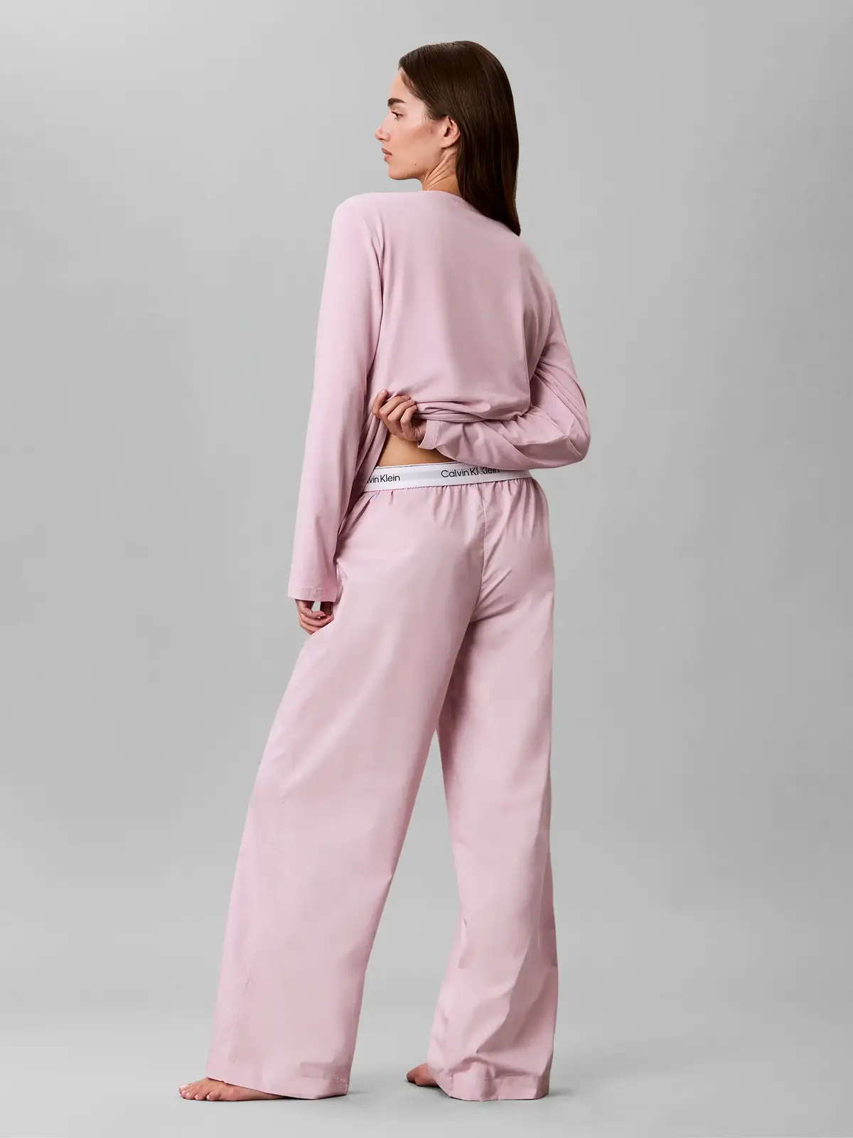 Calvin Klein  LS PANT SET, MSD Kadın Ev Gyim Pijama Takımı