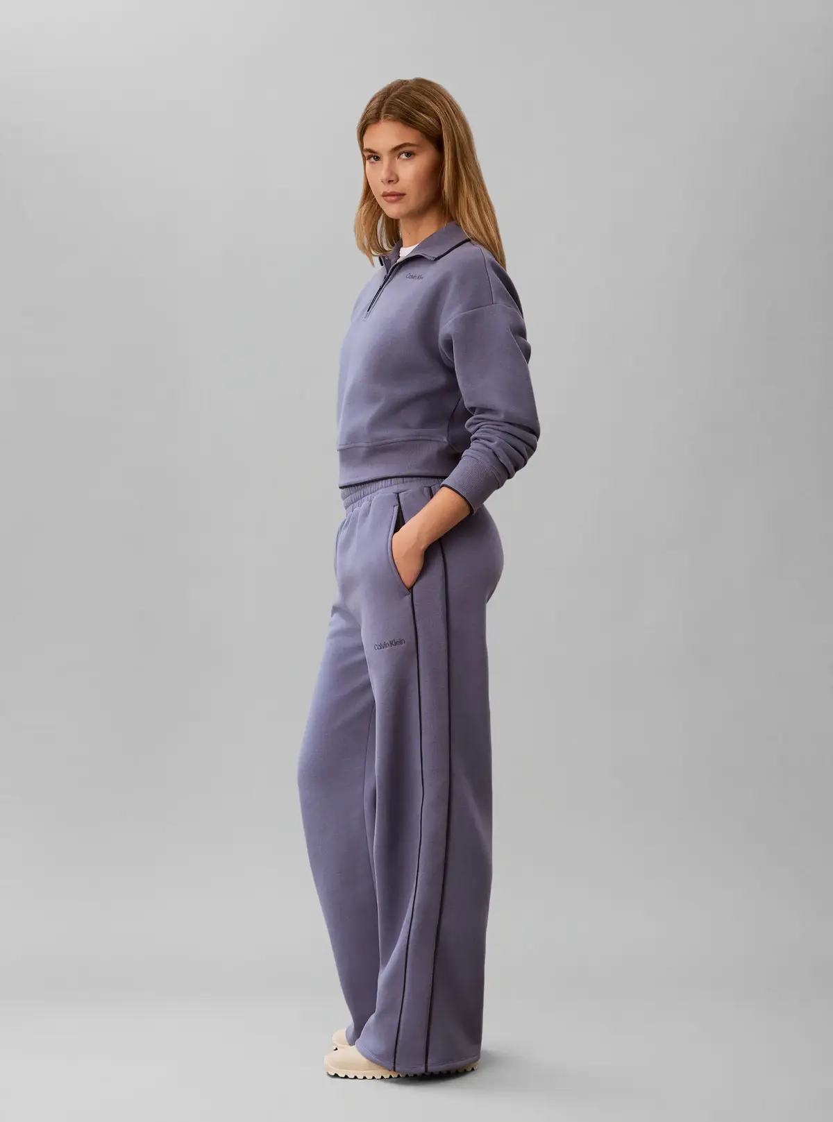 Calvin Klein BRUSHED FRENCH TERRY, C53 Mor Kadın Eşofman Altı