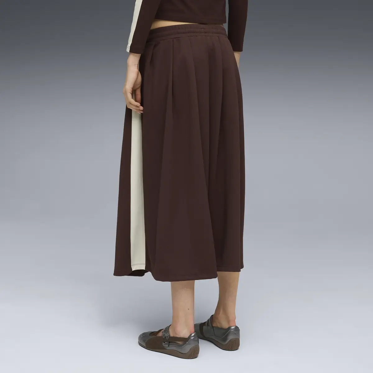 Puma T7 Midi Pleated Skirt Kahverengi Kadın Elbise-Etek