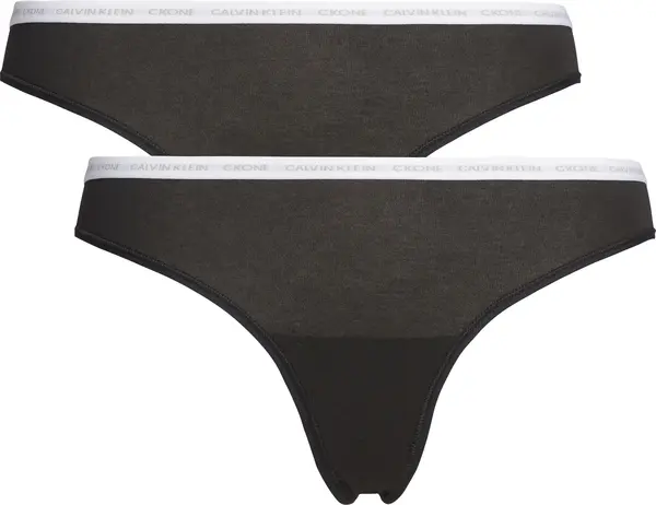 Calvin Klein THONG 2PK Kadın Siyah Tanga Set