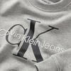 Calvin Klein CK MONOGRAM TERRY CN Erkek Gri Sweatshirt