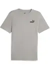 Puma ESS ELEVATED Embroidered Tee Gri Erkek T-Shirt