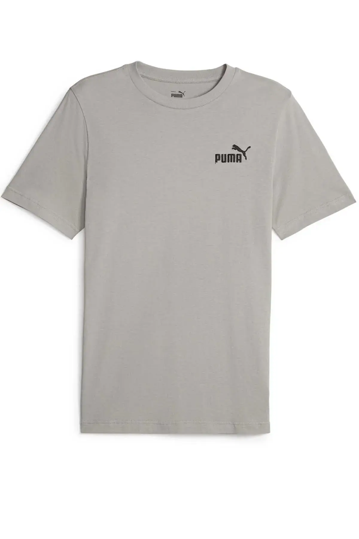 Puma ESS ELEVATED Embroidered Tee Gri Erkek T-Shirt