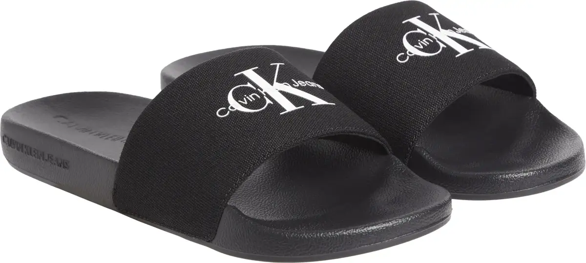 Calvin Klein SLIDE MONOGRAM WN, 0GM Siyah Kadın Terlik