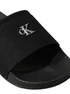 Calvin Klein ESS SLIDE CANVAS HDW Siyah Kanvas Logolu Kadın Terlik