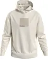 Calvin Klein SQUARE LOGO HOODIE Erkek Krem Hoodie