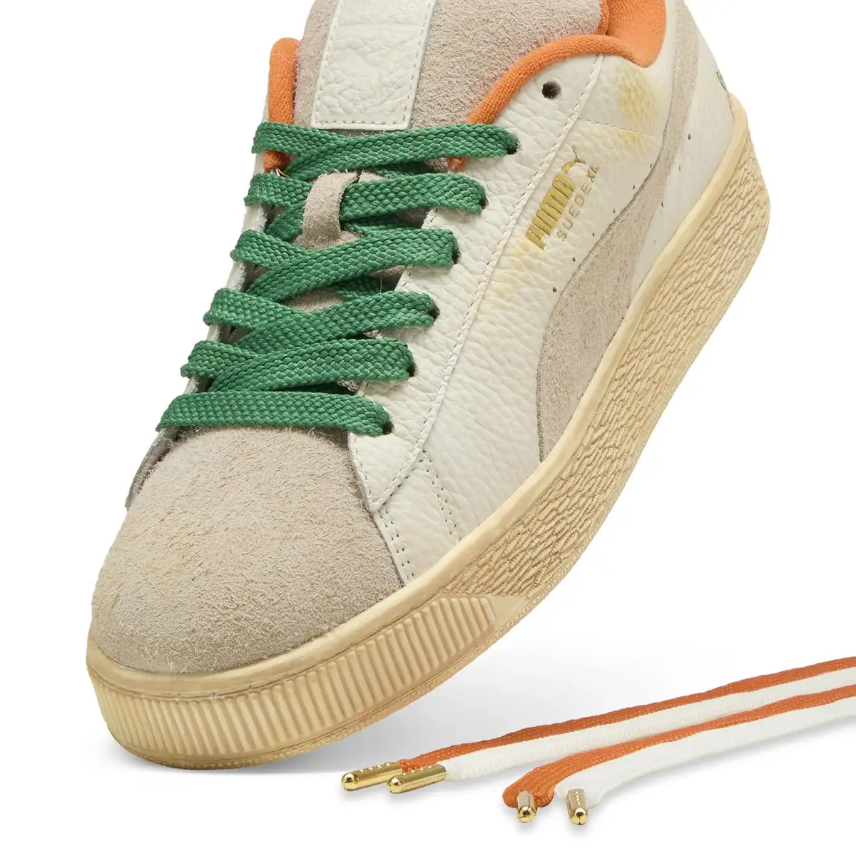 Puma Suede XL 2 CARROTS Kırık Beyaz Erkek Günlük Spor Ayakkabı