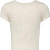 Calvin Klein A- WOVEN LABEL 2X2 RIB BABY TEE Gri Kadın T-Shirt