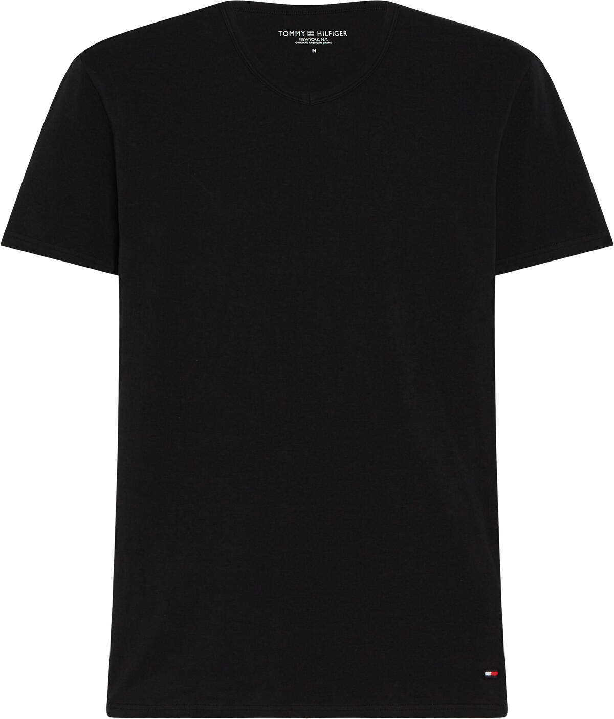 Tommy Hilfiger STRETCH VN TEE SS 3P Erkek Siyah T-Shirt