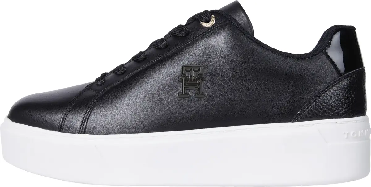 Tommy Hilfiger TH PLATFORM COURT SN, BDS Siyah Kadın Spor Ayakkabı & Sneaker