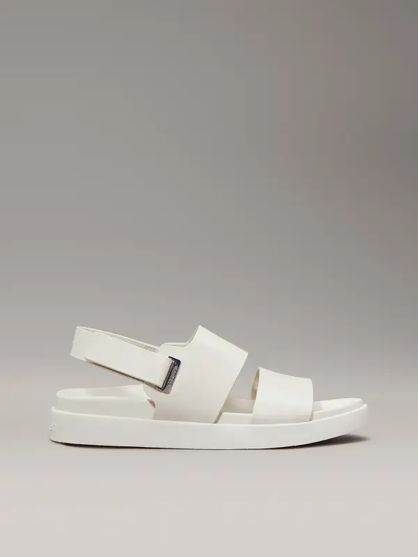 Calvin Klein FLAT ADJ SANDAL EYEL, CJH Beyaz Kadın Terlik