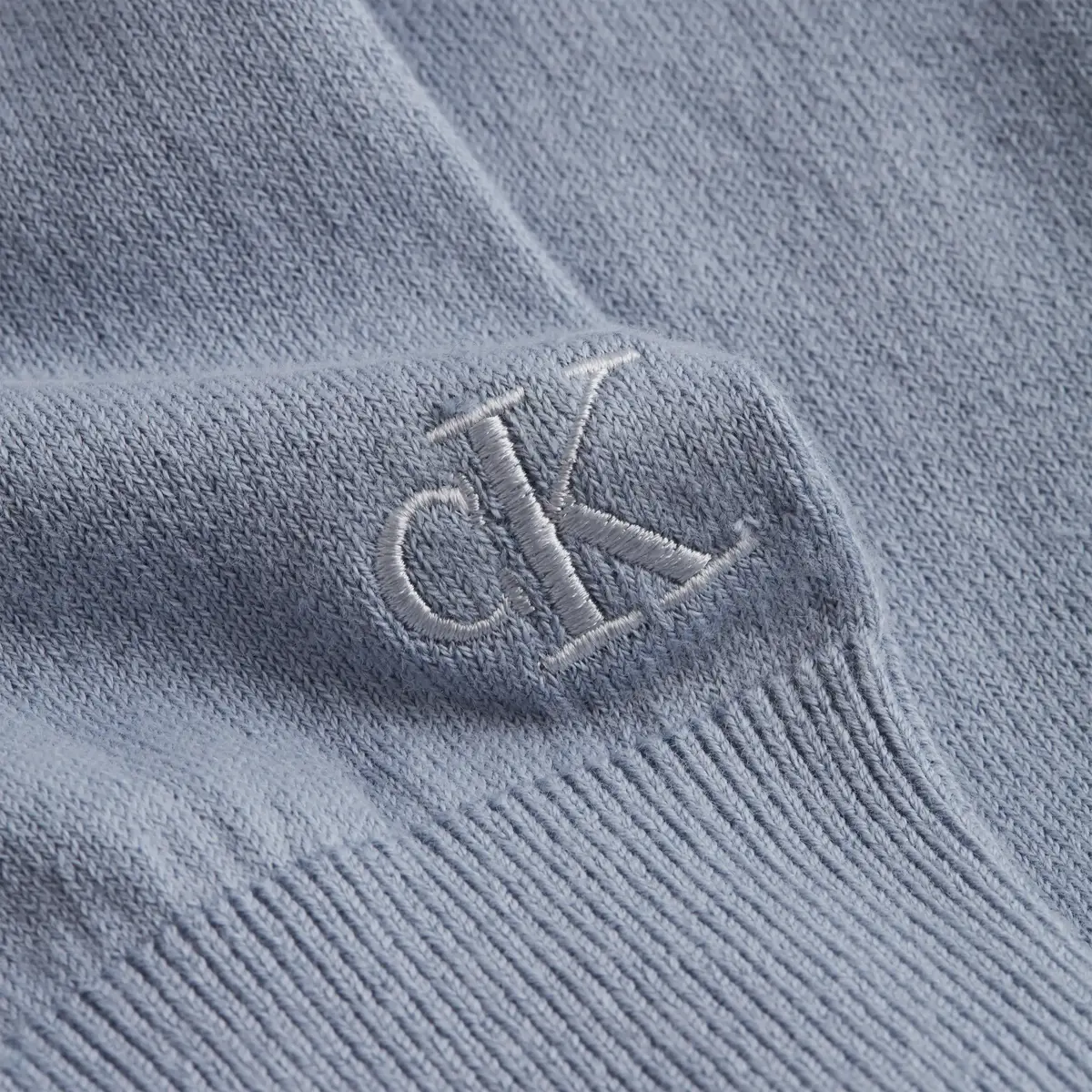 Calvin Klein STACKED LOGO CREW NE Erkek Gri Kazak