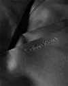 Calvin Klein LEATHER V NECK DRESS Kadın Siyah Elbise