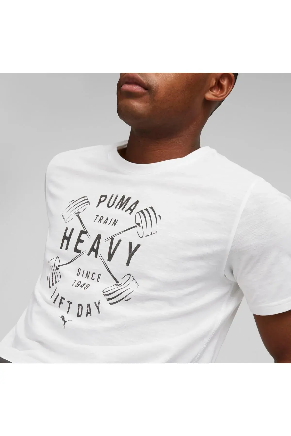 Puma Mens Graphıc Tee Emblem Beyaz Erkek Tişört