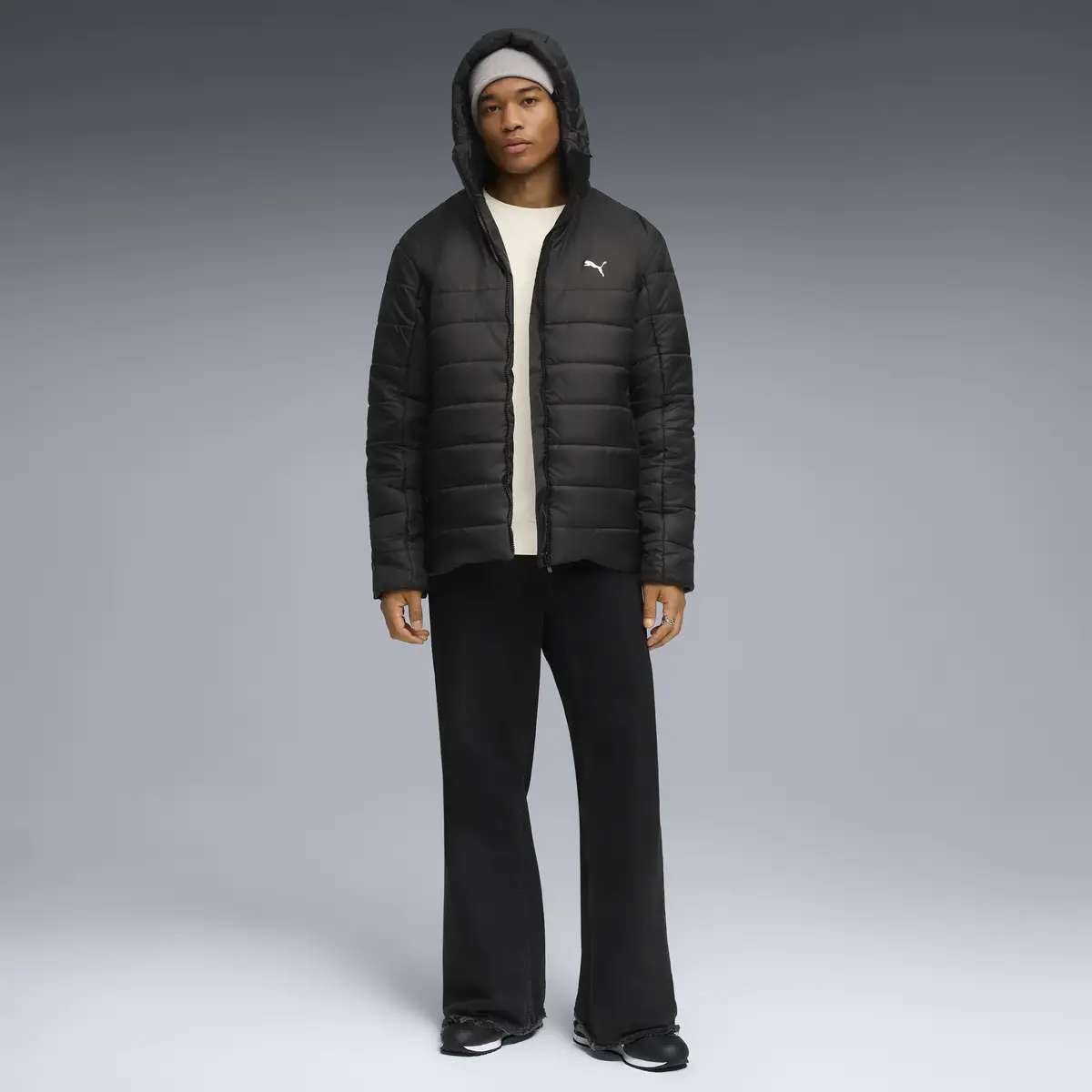 Puma ESS Hooded Padded Jacket Siyah Erkek Sweatshirt