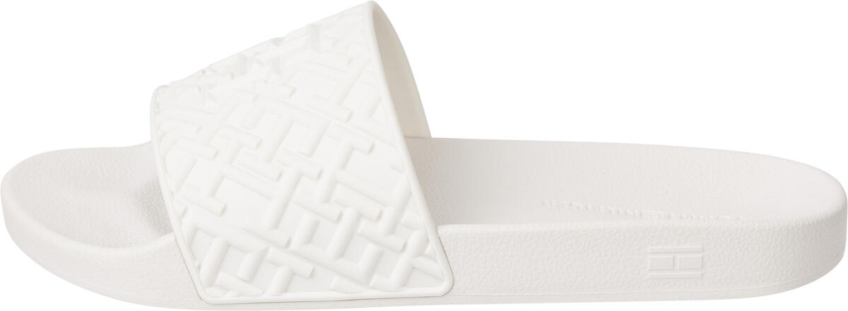 Tommy Hilfiger TH MONOGRAM POOL SLI Kadın Krem Terlik