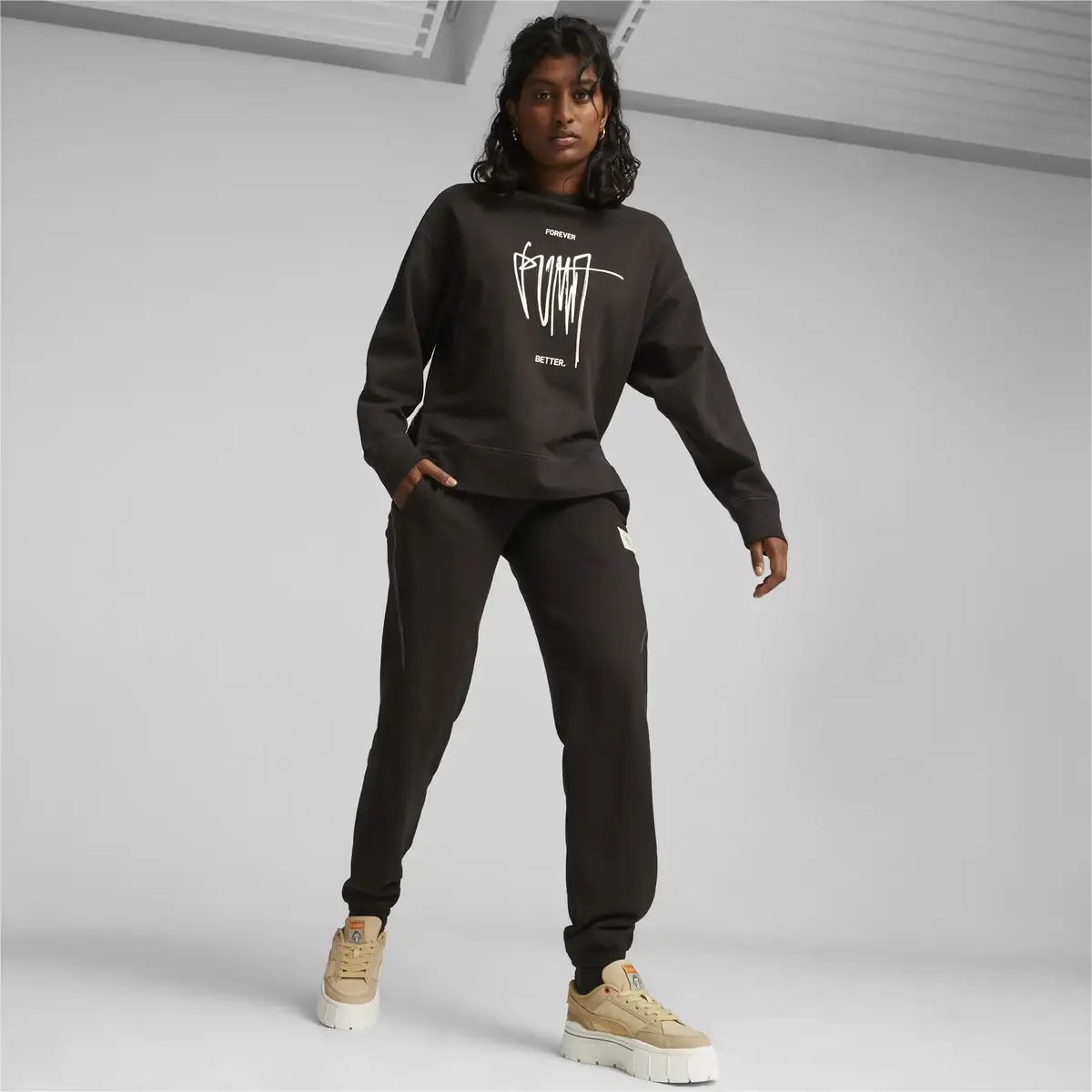 Puma Mayze Stack RE:PLACE Wns Bej Kadın Spor Ayakkabı