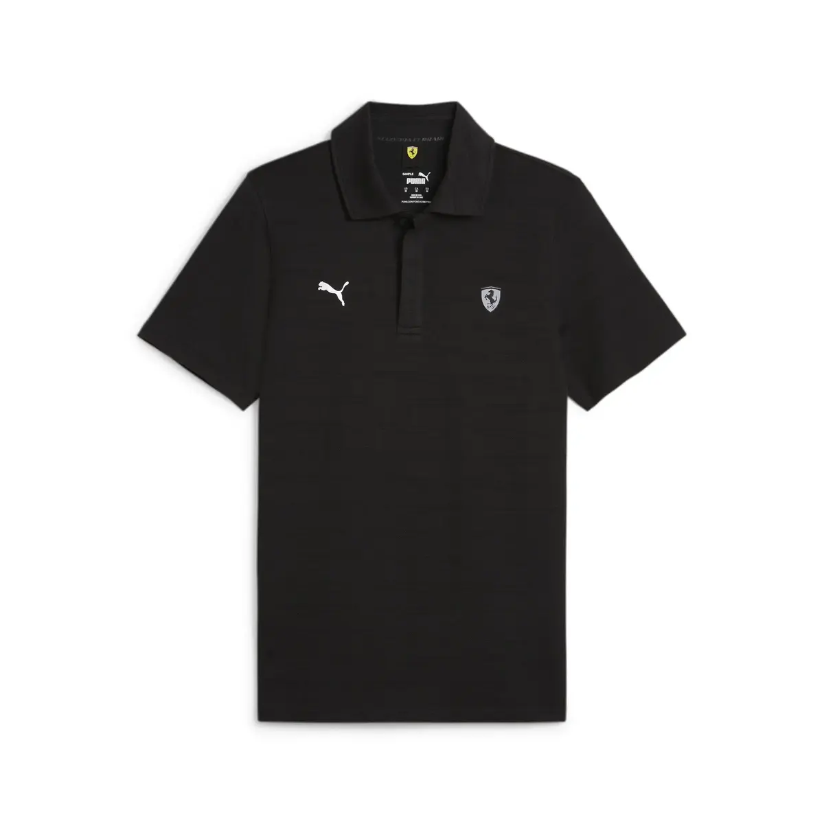Puma Ferrari Style Jacquard Polo Siyah Erkek Polo T-Shirt