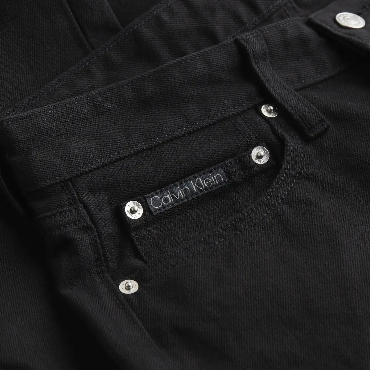 Calvin Klein STANDARD STRAIGHT Erkek Siyah Kot Pantolon