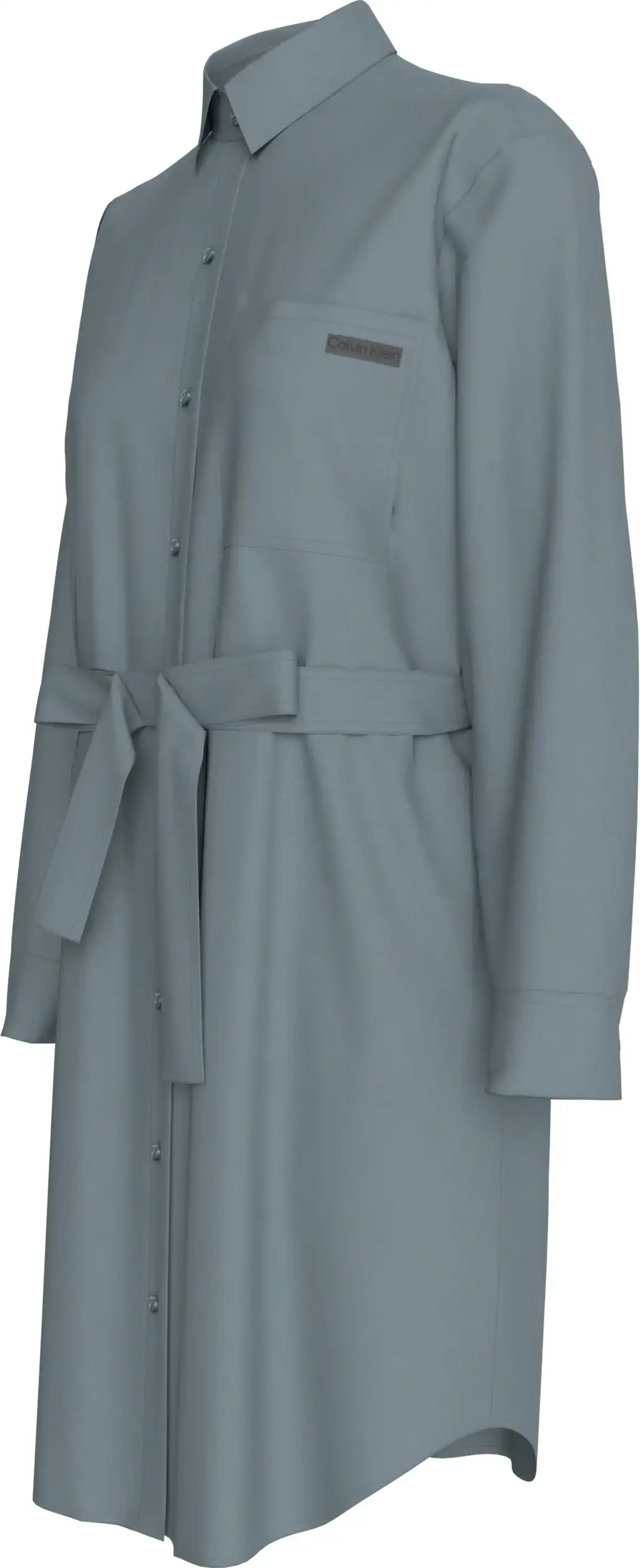 Calvin Klein LYOCELL SHIRT DRESS, PC2 Yeşil Kadın Elbise-Etek