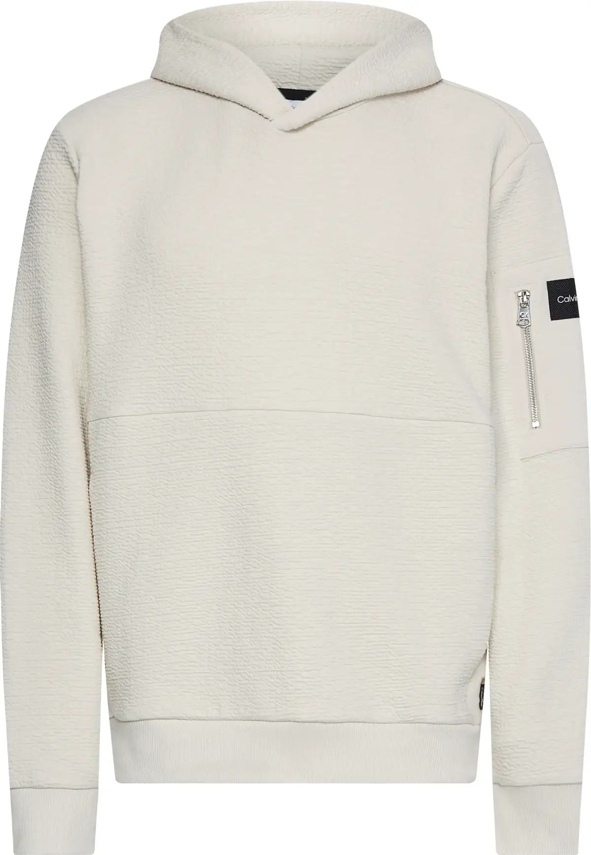 Calvin Klein SOFT STRUCTURED HOOD Erkek Krem Hoodie