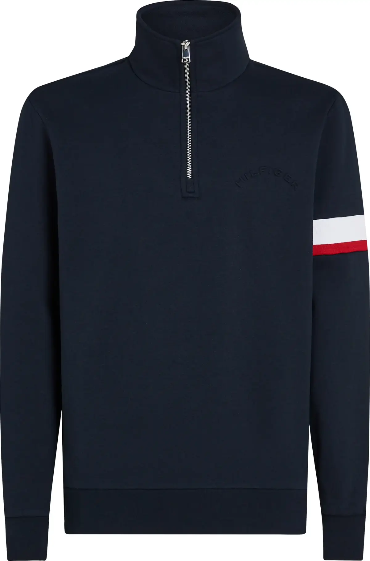 Tommy Hilfiger RWB INSERT 1/4 ZIP, DW5 Siyah Erkek Sweatshirt