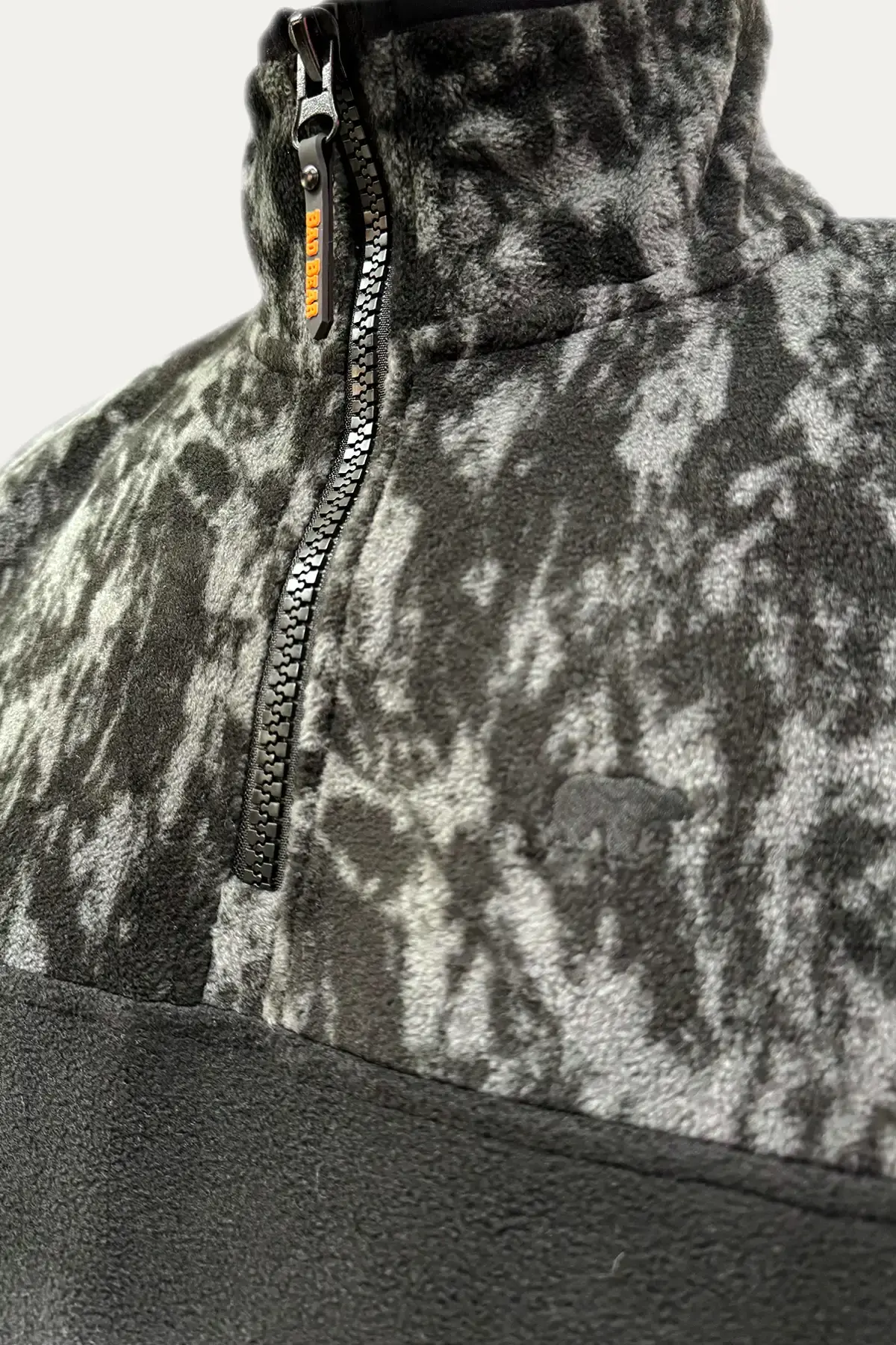 BAD BEAR TOO MUCH HALF ZIP Erkek Siyah Fermuarlı Sweatshirt