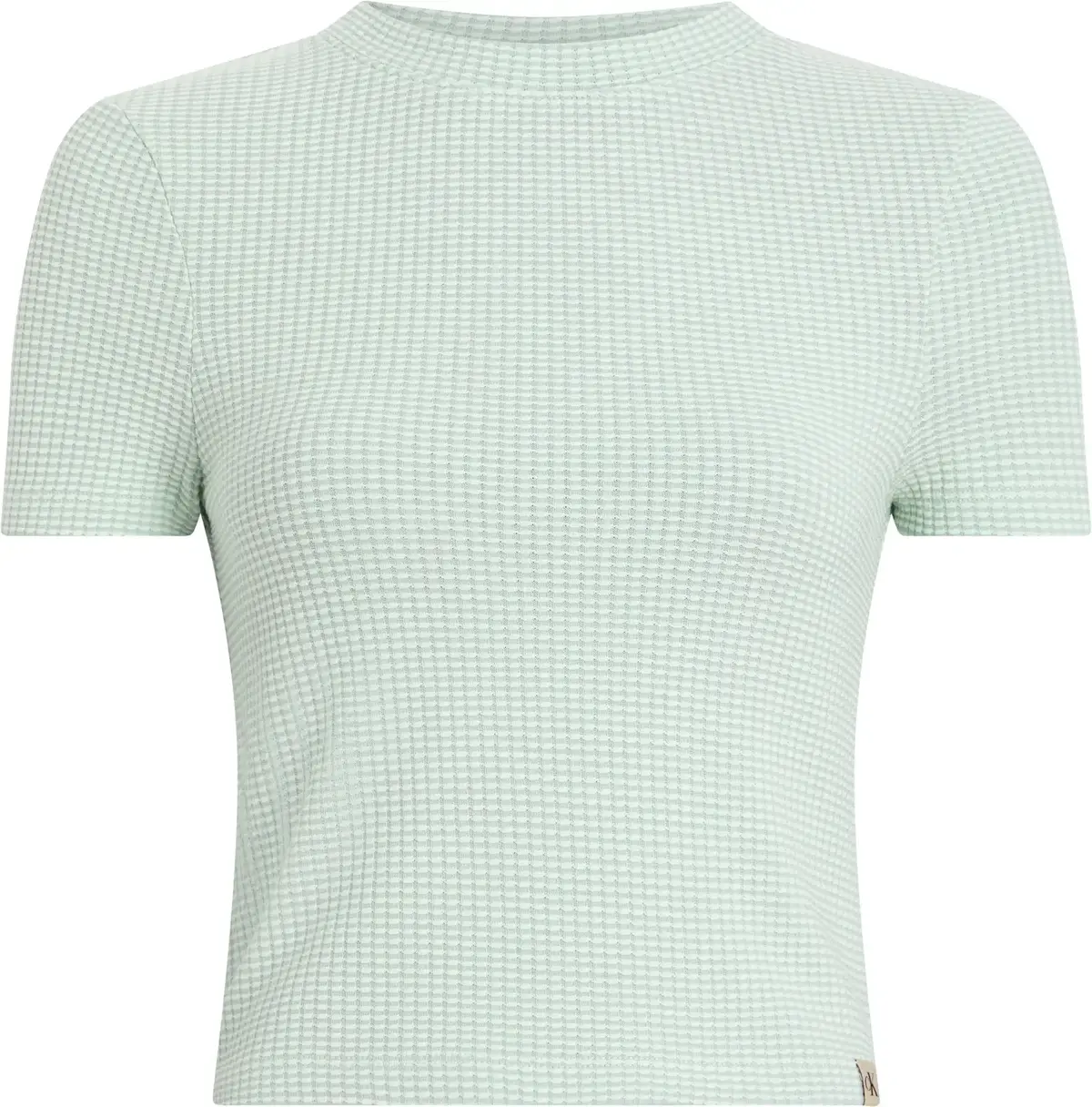 Calvin Klein WAFFLE SHORT SLEEVE, CDV Yeşil Kadın T-Shirt & Polo