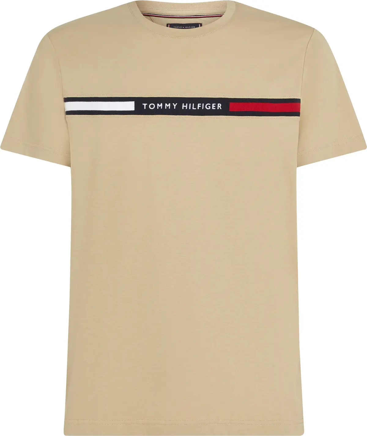 Tommy Hilfiger HILFIGER CHEST INSER, RBT Bej Erkek T-Shirt & Polo