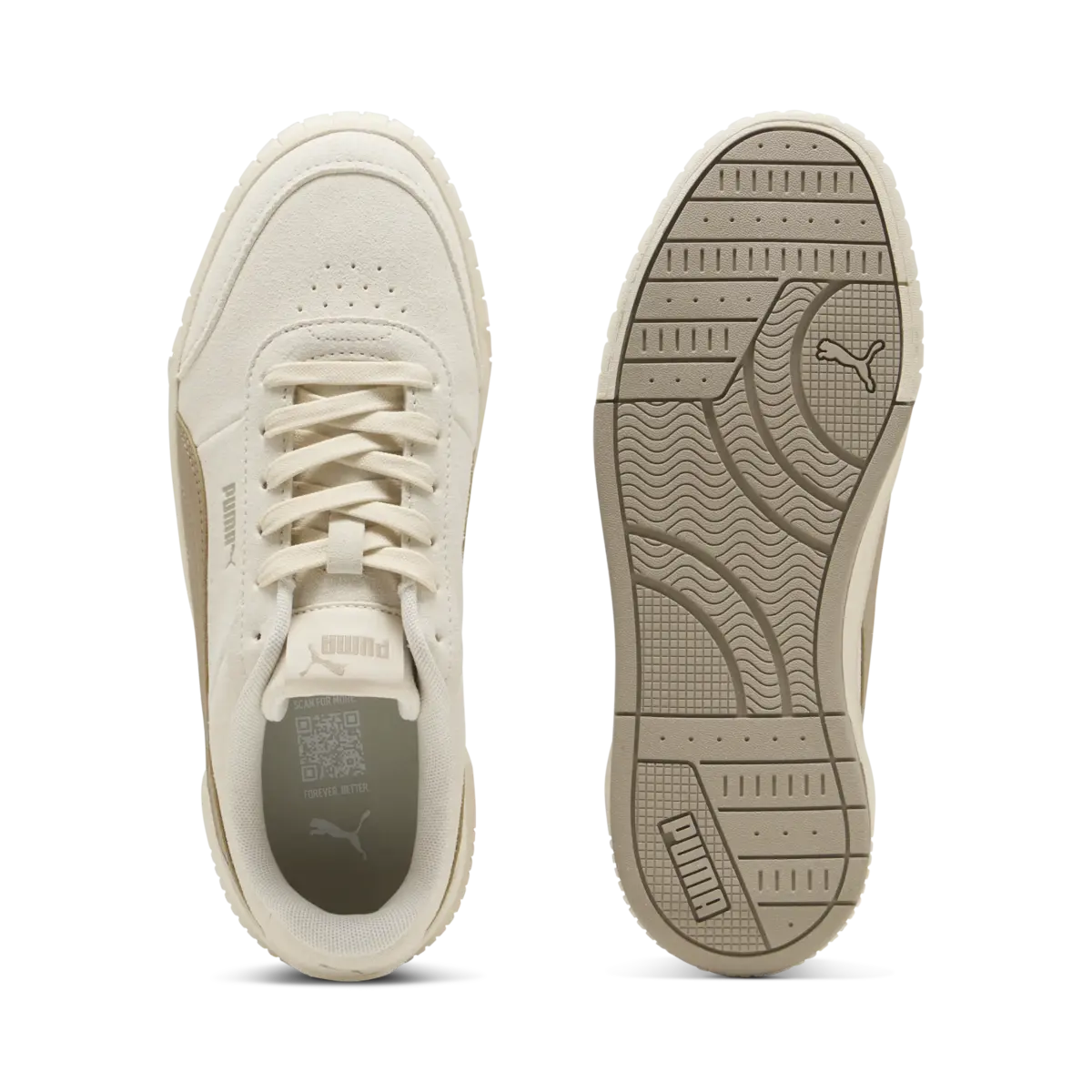 Puma Carina Mia SD Krem Kadın Spor Ayakkabı & Sneaker