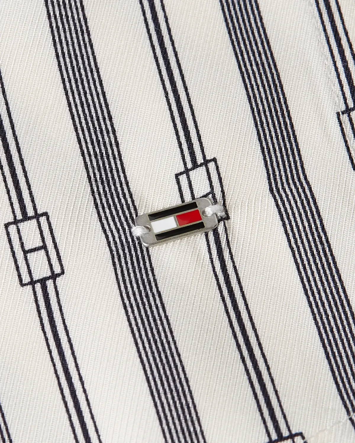 Tommy Hilfiger FLUID VIS PRT RELAXE, 0K4 Beyaz Kadın Gömlek