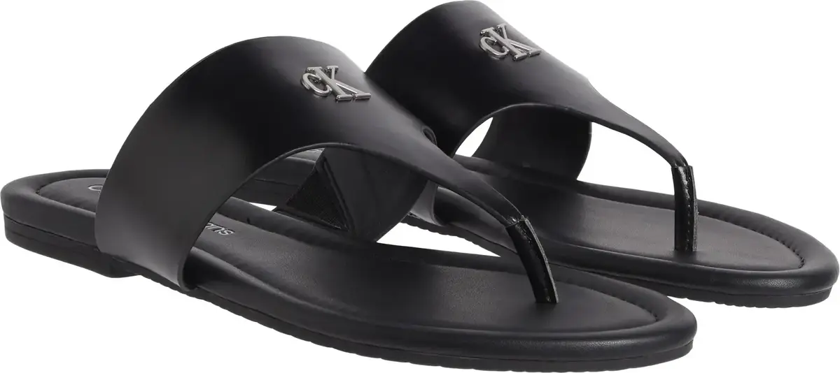 Calvin Klein FLAT SANDAL TOEPOST, 0GJ Siyah Kadın Terlik
