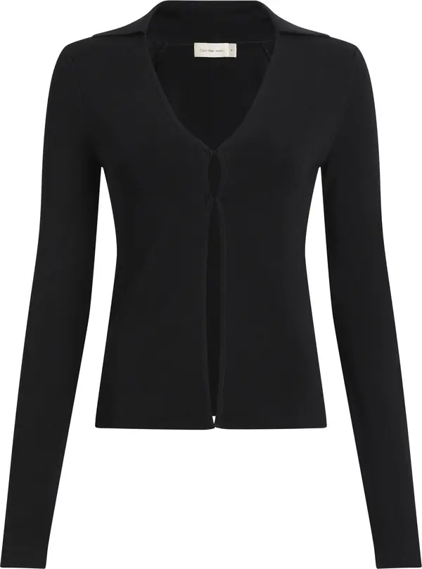 Calvin Klein RAYON HOOK&EYE SWEAT, BEH Siyah Kadın Kazak