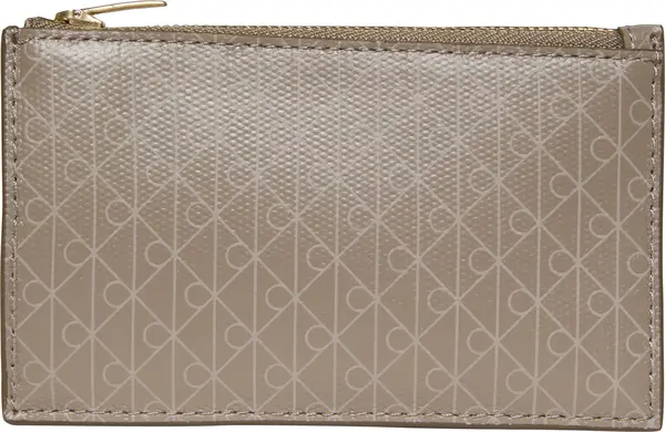 Calvin Klein EMBLEM AOP TOP ZIP CARDCASE Kadın Kahverengi Cüzdan