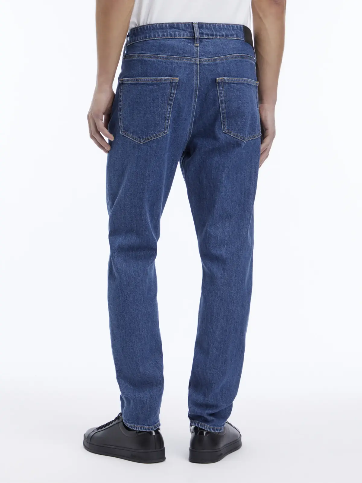 Calvin Klein TAPERED FIT MID BLUE, 1A7 Mavi Erkek Jean Pantolon