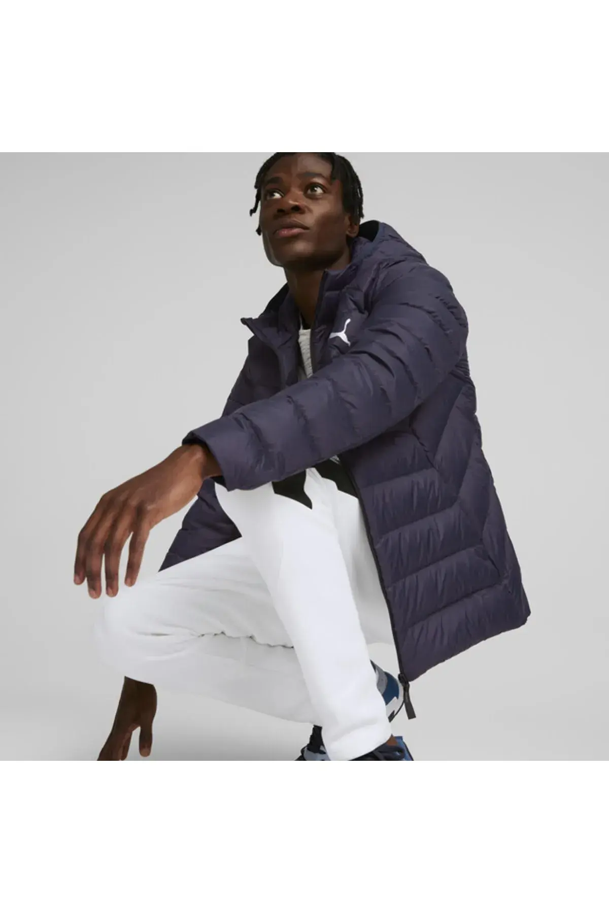 Puma Packlıte Hooded Down Jacket Lacivert Erkek Şişme Mont