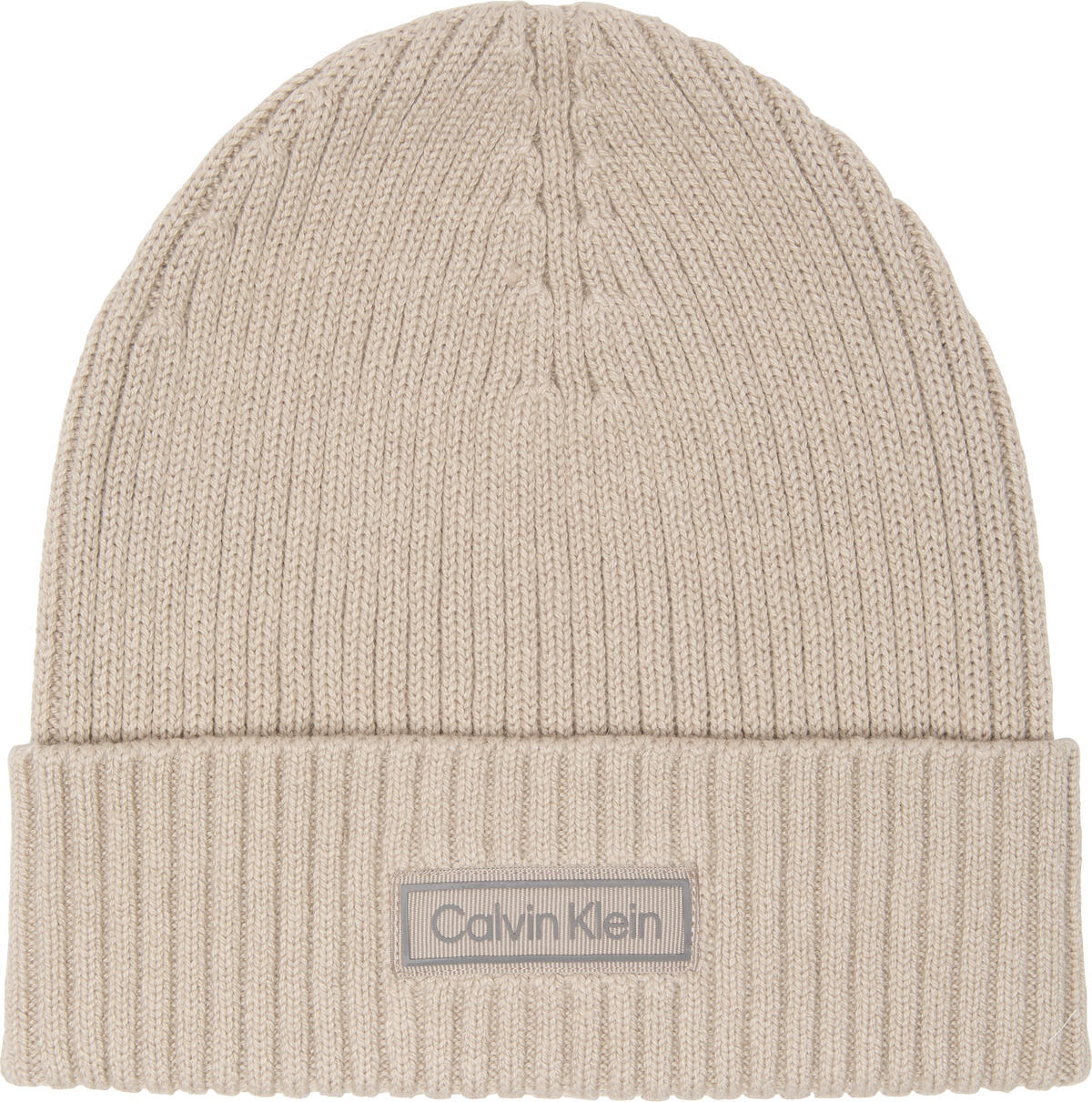 Calvin Klein PATCH CHUNKY RIB COTTON BEANIE Pembe Erkek Bere