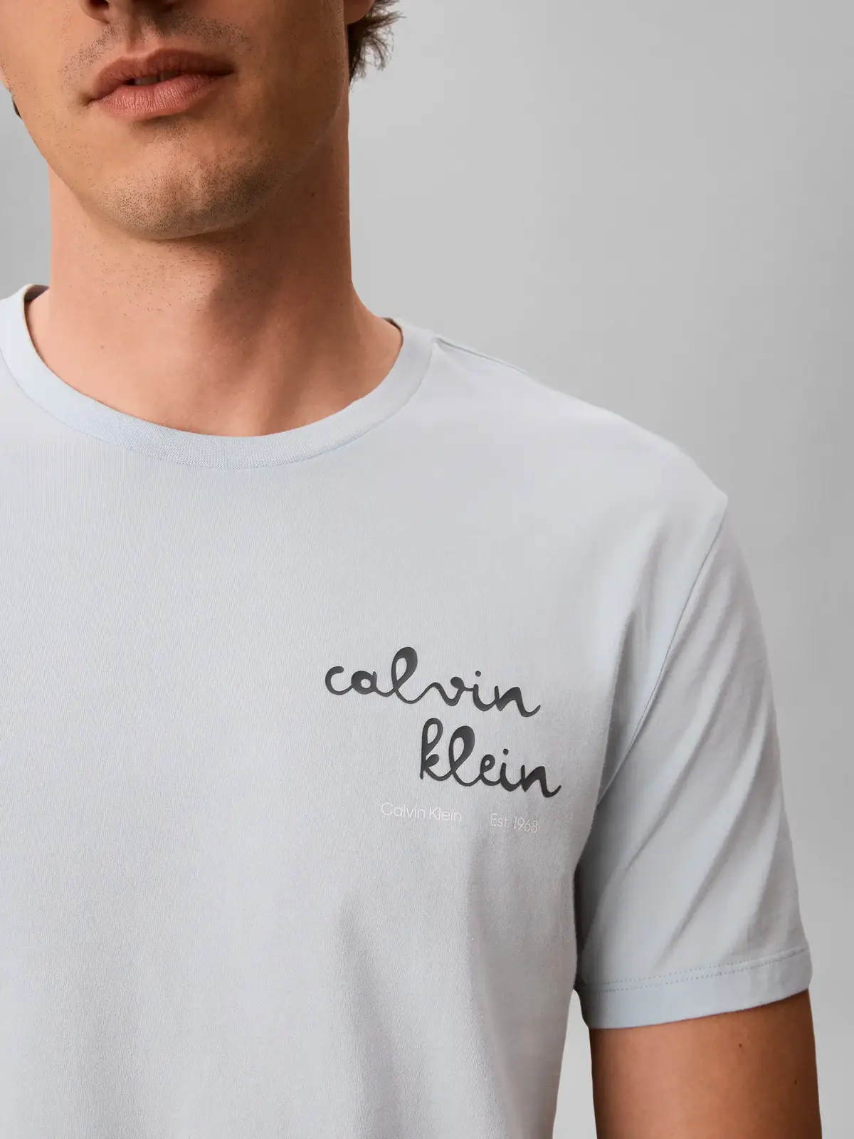 Calvin Klein SS 30S EU CK TRVL LI, 3UD Mavi Erkek T-Shirt