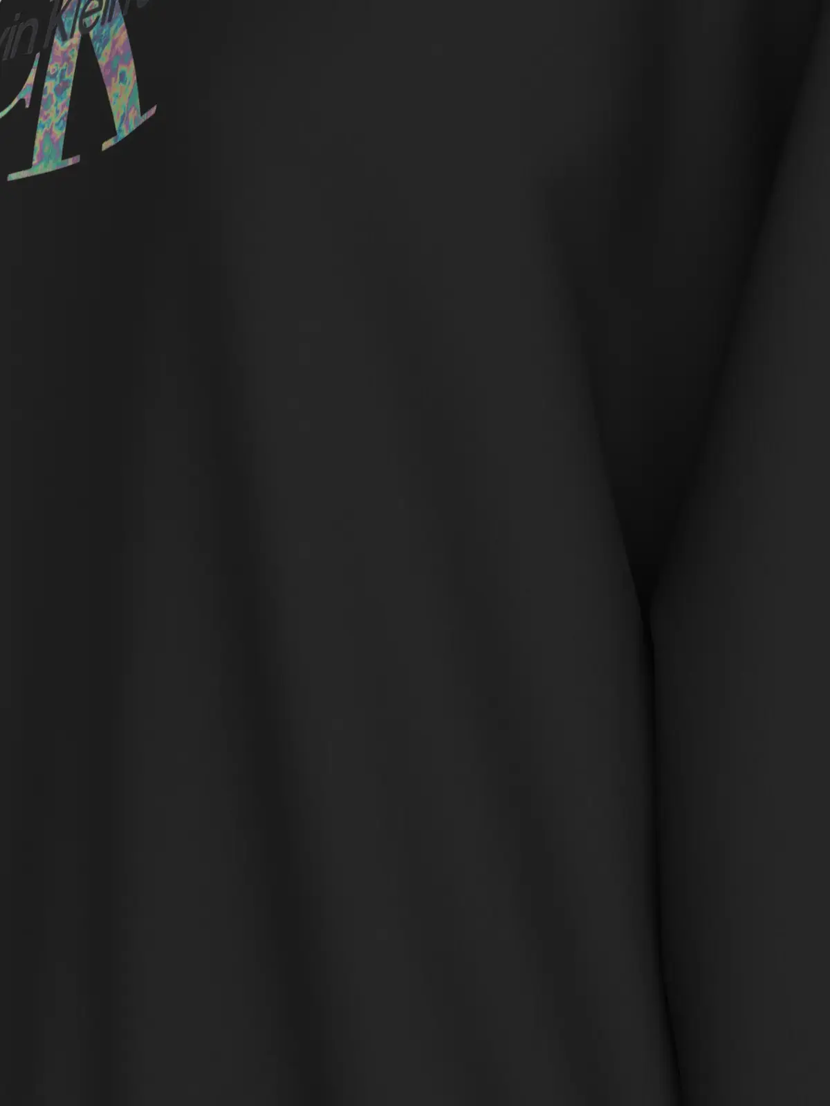 Calvin Klein GLOSSY MONOLOGO REGU, BEH Siyah Kadın Sweatshirt