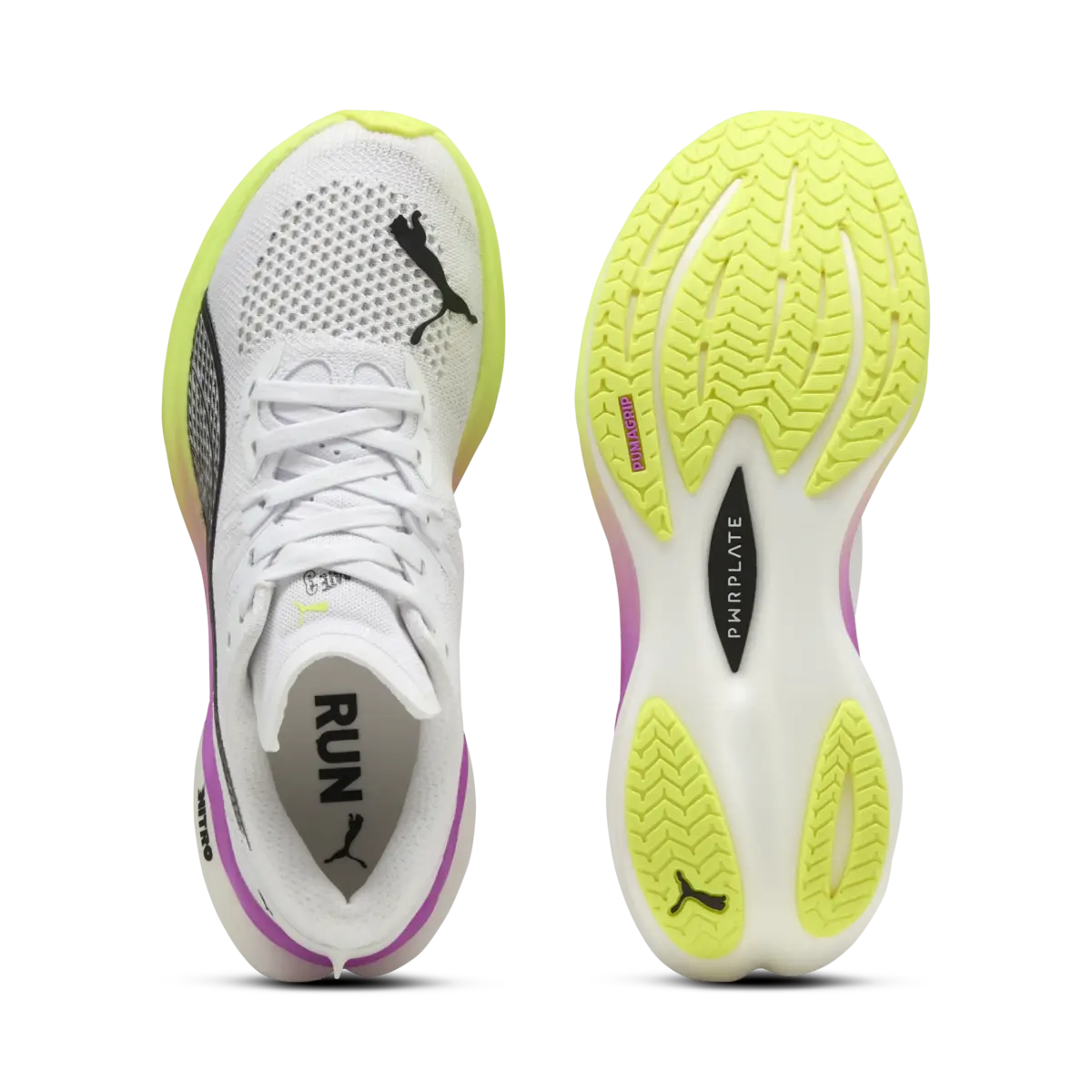 Puma Deviate NITROTM3 Wns Beyaz Kadın Koşu Ayakkabısı