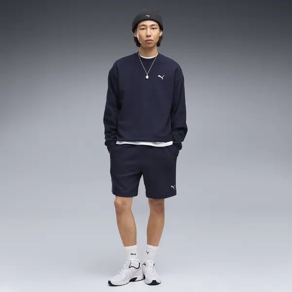 PUMA ESS ELEVATED Relaxed Materia Lacivert Erkek Sweatshirt