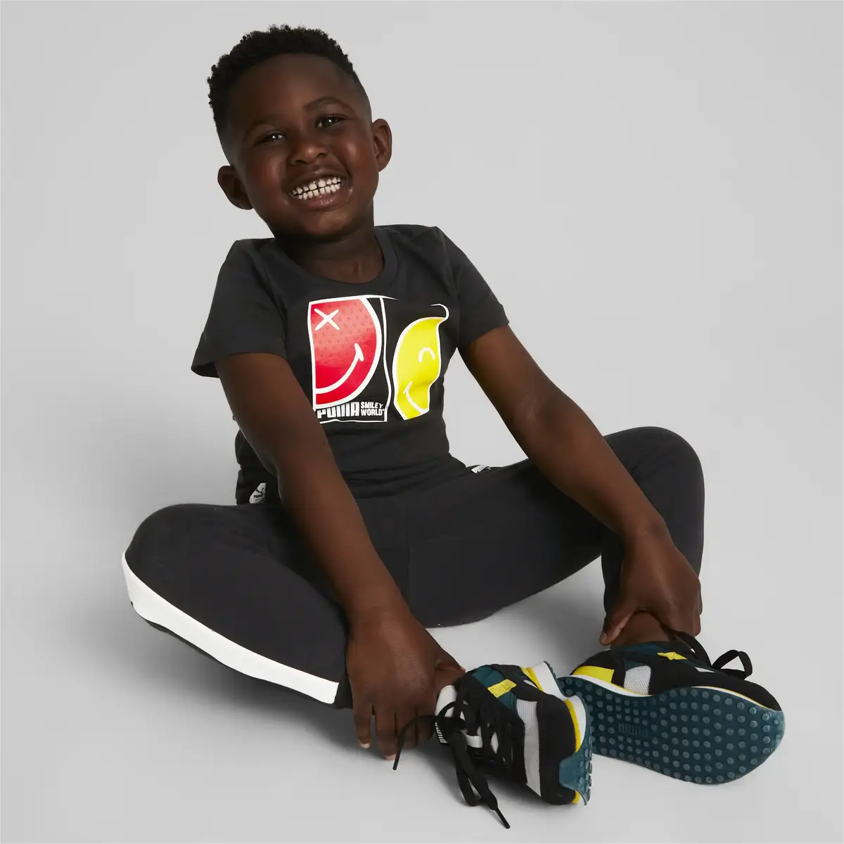 Puma Future Rider SMILEYWORLD PS Siyah Çocuk Günlük Spor Ayakkabı