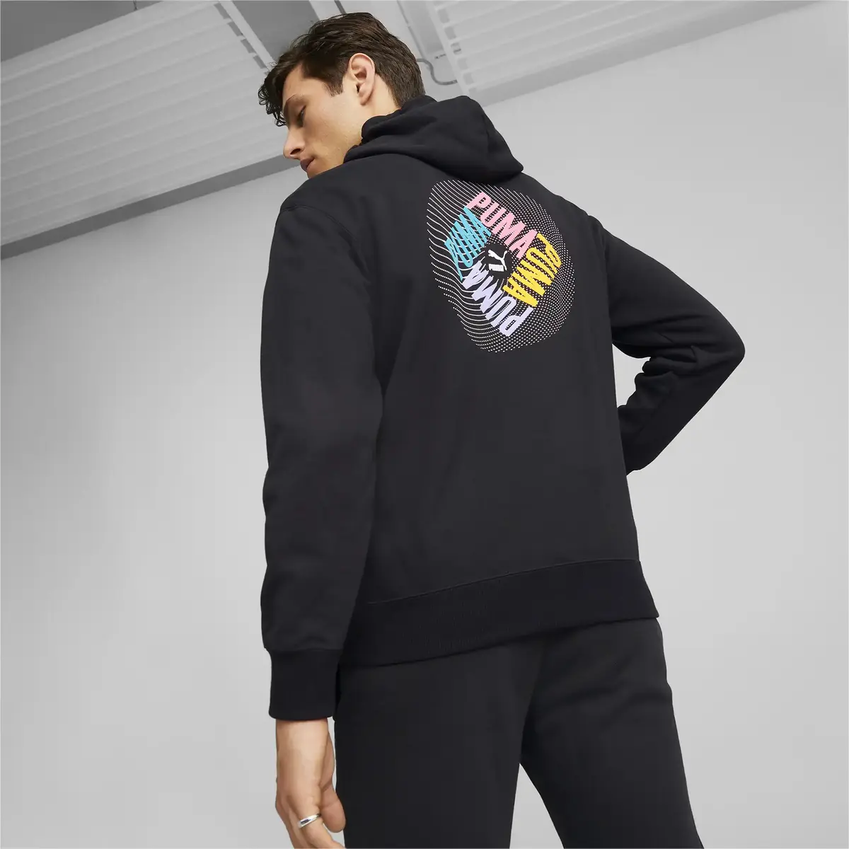 Puma SWxP Graphic Hoodie Siyah Erkek Sweathirt