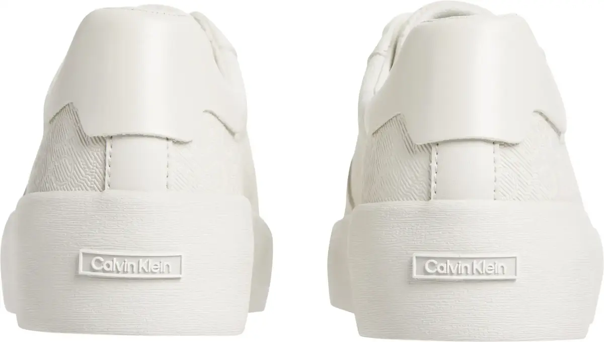 Calvin Klein VULC LACE UP - MONO, 0HM Beyaz Kadın Spor Ayakkabı & Sneaker