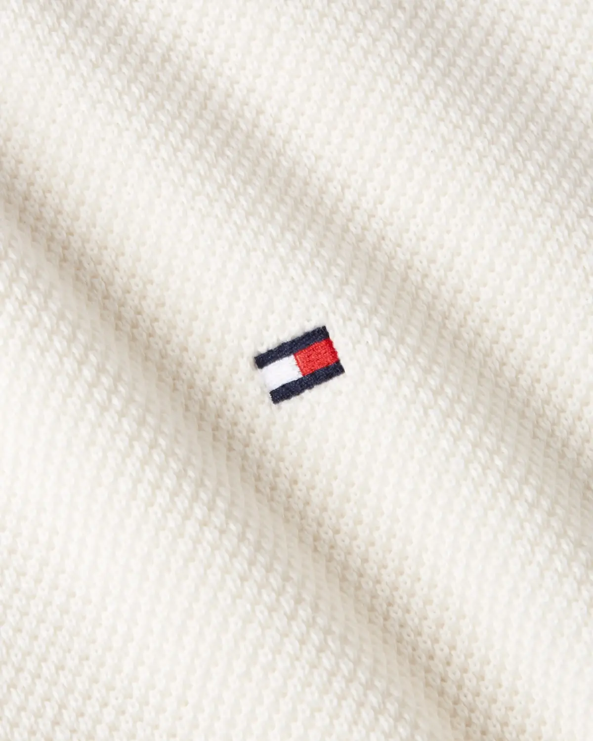 Tommy Hilfiger TIPPED STRUCTURE KNI, Z00 Krem Erkek T-Shirt & Polo