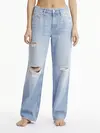 Calvin Klein 90S STRAIGHT Kadın Mavi Kot Pantolon