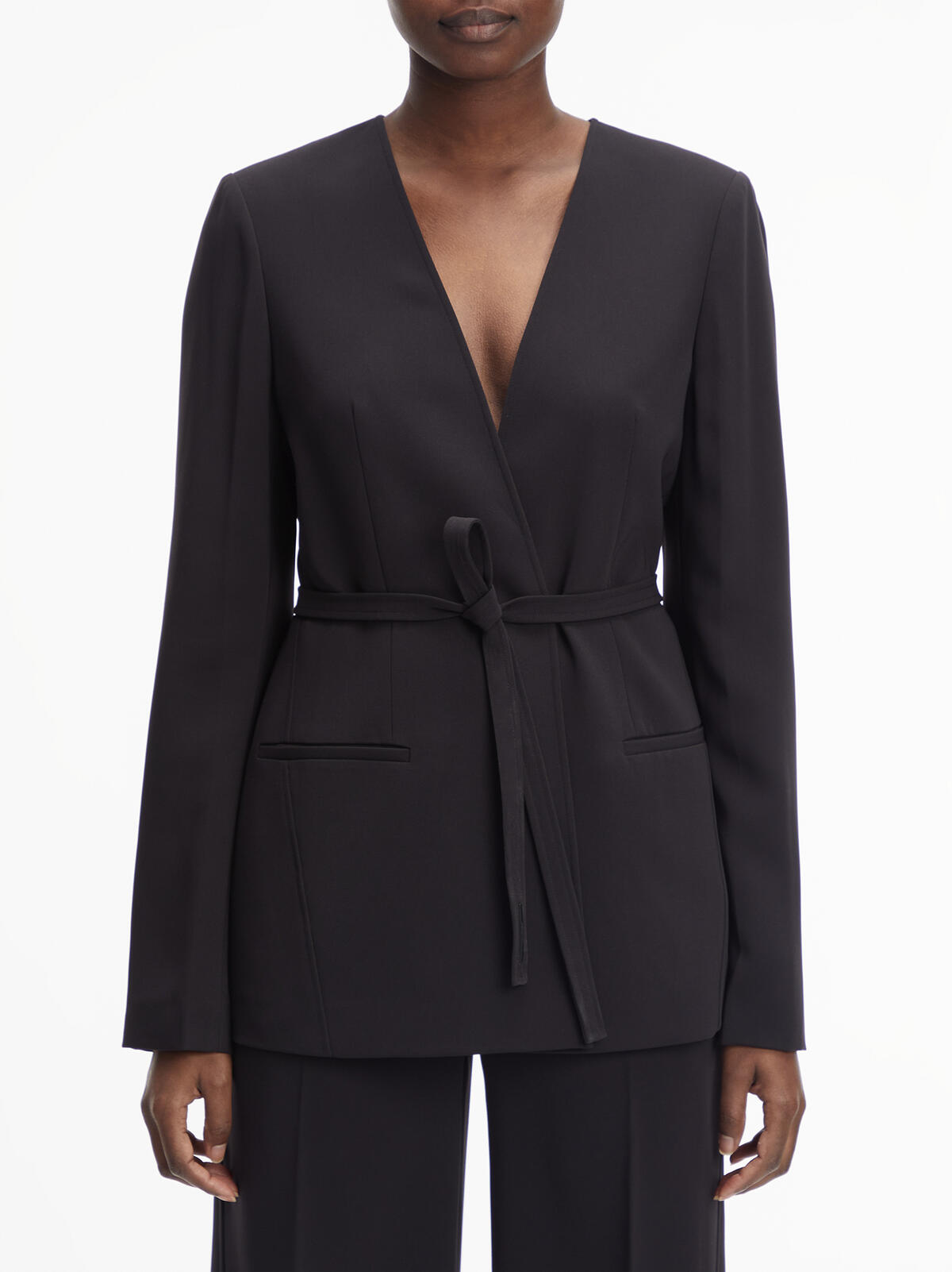 Calvin Klein STRUCTURE TWILL BLAZ Kadın Siyah Blazer