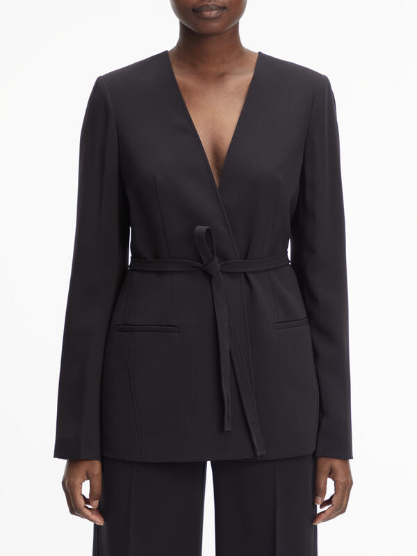 Calvin Klein STRUCTURE TWILL BLAZ Kadın Siyah Blazer